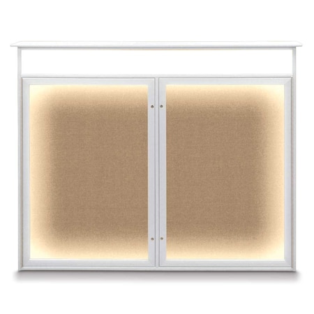 United Visual Products Open Faced Traditional Rounded Corkboard UV645ARC-BRONZE-AMETHY